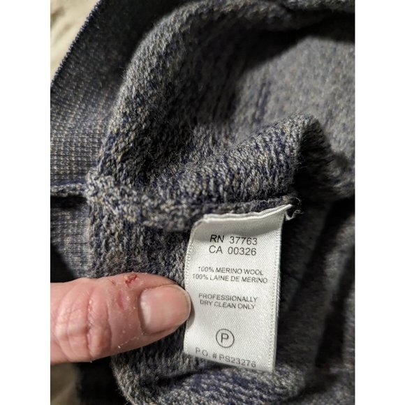 Vintage Tricots St. Raphael Merino Wool Grandpa style V neck sweater Men's sz L - Picture 7 of 9